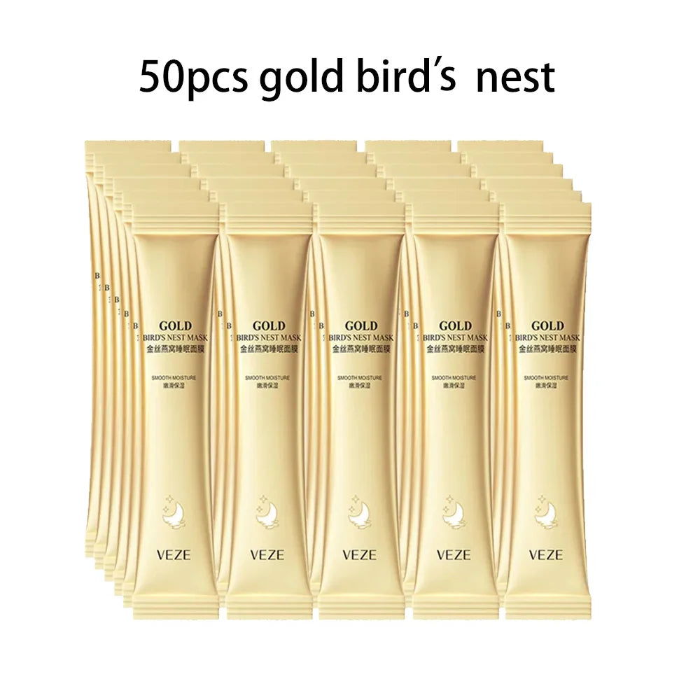 BIOAQUA Rice Sleeping Masks — Hydrating & Collagen Facial Masks (50 or 100 pcs)