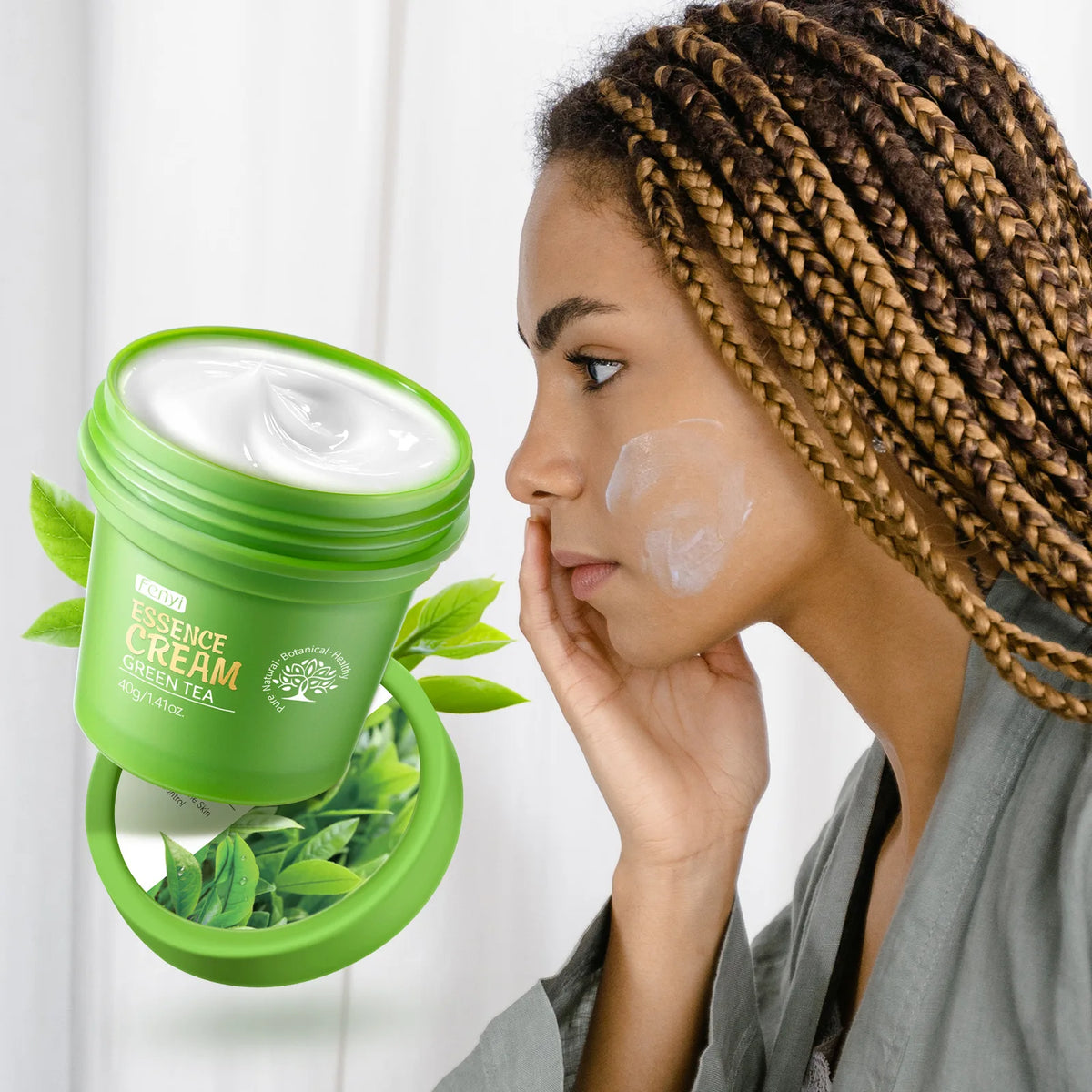 Sakura & Green Tea Skincare Set — Serum, Facial Cream & Eye Cream