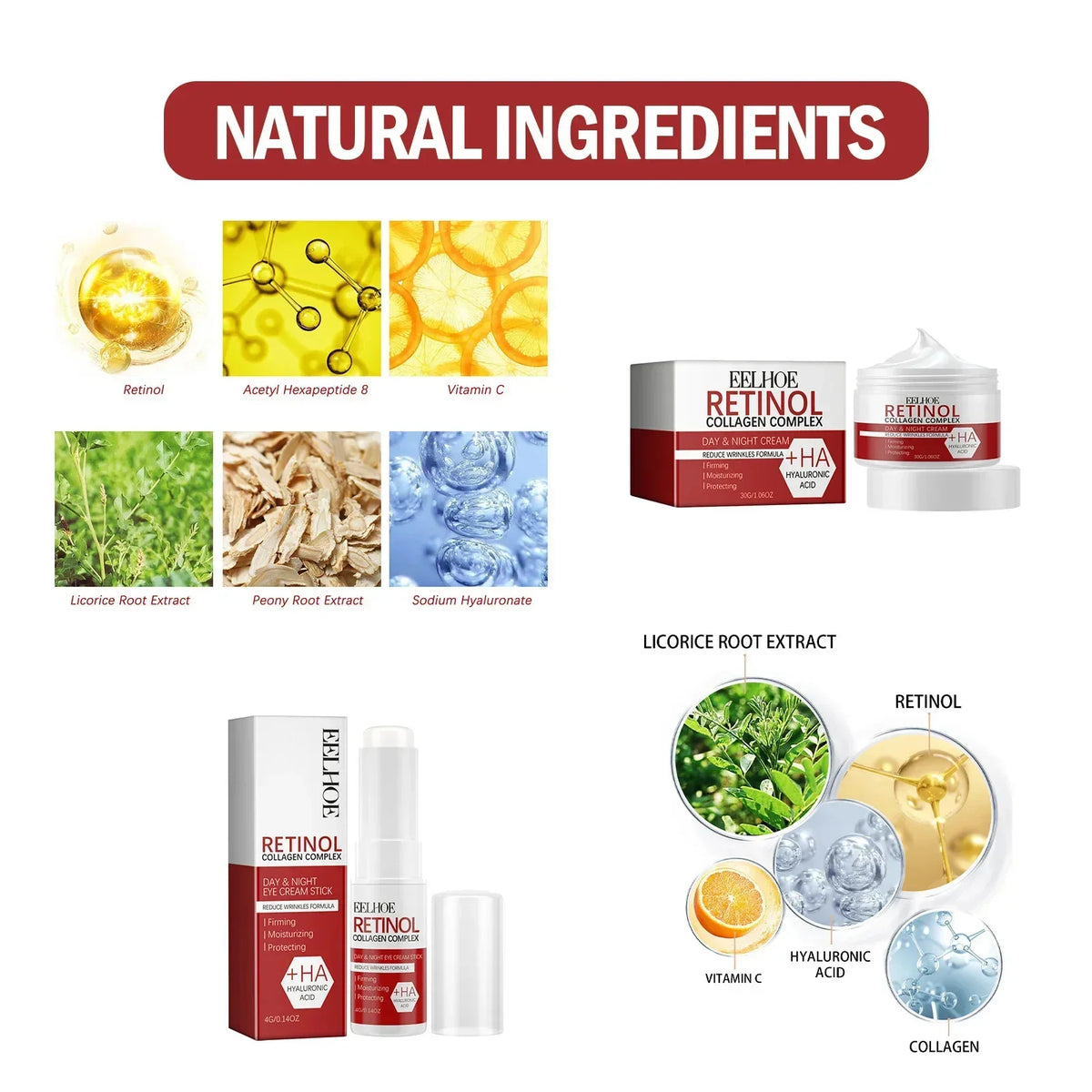 Retinol Anti-Wrinkle Facial Kit — Firming, Brightening & Skin Renewal