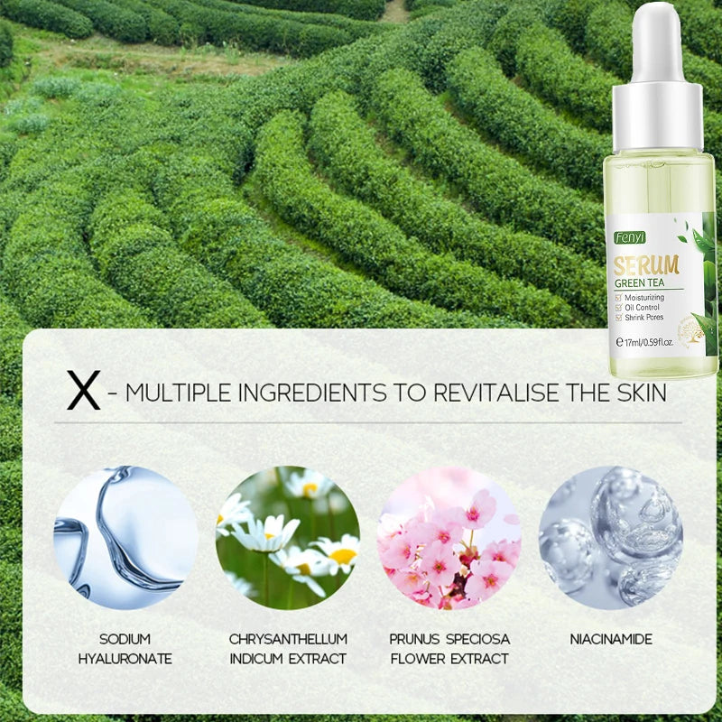 Sakura & Green Tea Skincare Set — Serum, Facial Cream & Eye Cream